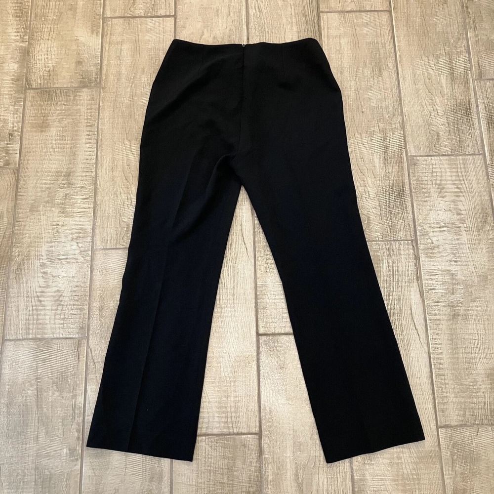 Alex Marie Pants Womens 6 Black Straight Leg Dress Back Zip Capsule Wardrobe EUC - Picture 2 of 4
